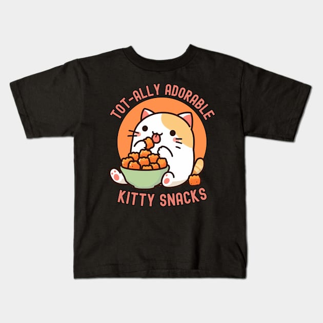 Tater tots Feline Meow Kitty Kids T-Shirt by Japanese Fever